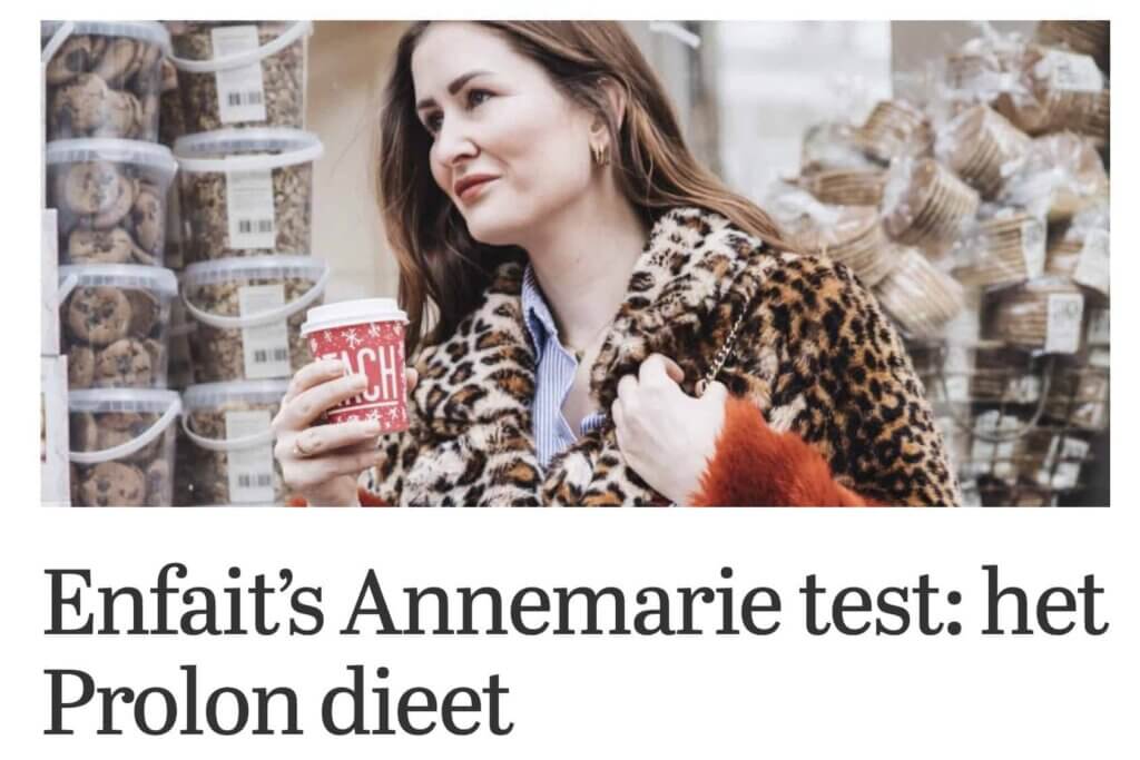 Enfait's Annemarie test: het Prolon dieet