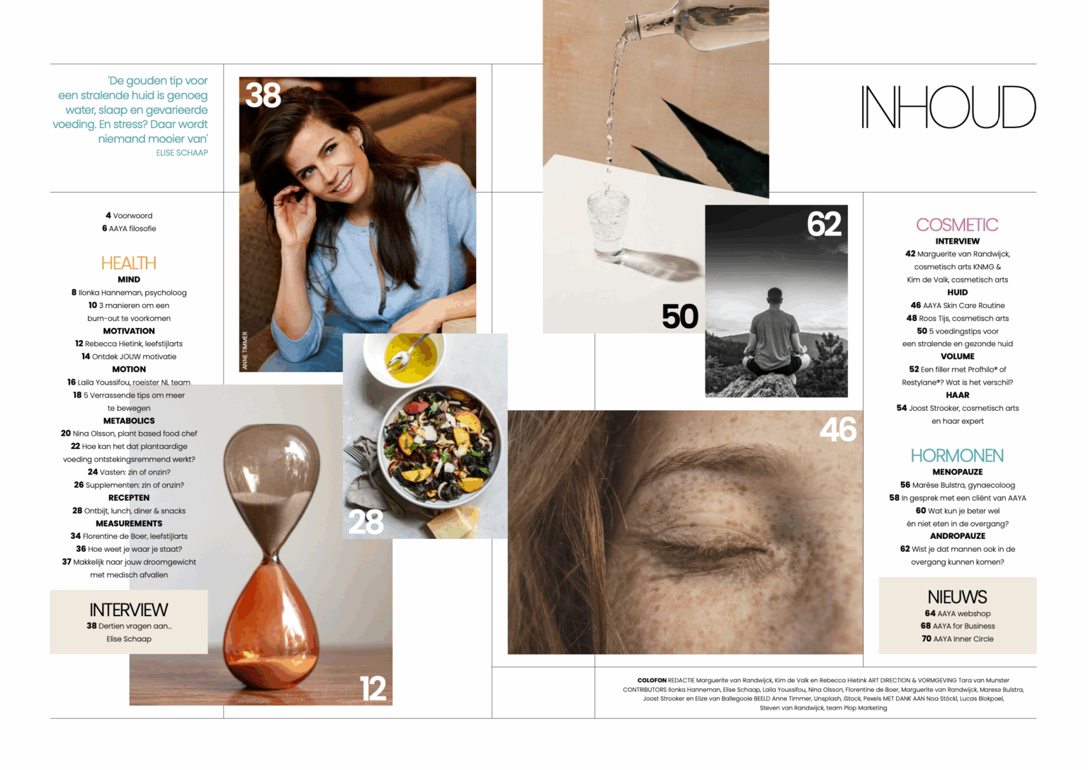 Pagina uit het AAYA Magazine