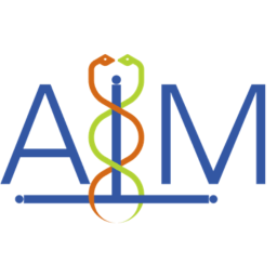 Het logo van AIM